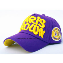 China Factory OEM Produce Customized Logo Applique Embroidered Cotton Promotional Baseball Cap